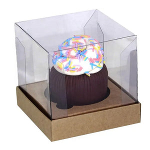 10737 CAIXA PARA 1 CUPCAKE DUPLA FACE  OFF WHITE/KRAFT 4815 - IDEIA EMBALAGENS