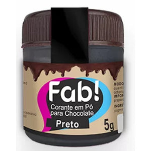 CORANTE EM PÓ PARA CHOCOLATE PRETO 5G - FAB
