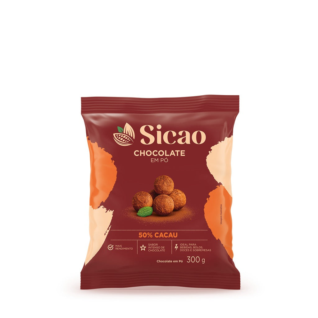 0751 CHOCOLATE EM PÓ 50% CACAU 300G CHD-2S108-A99 - SICAO