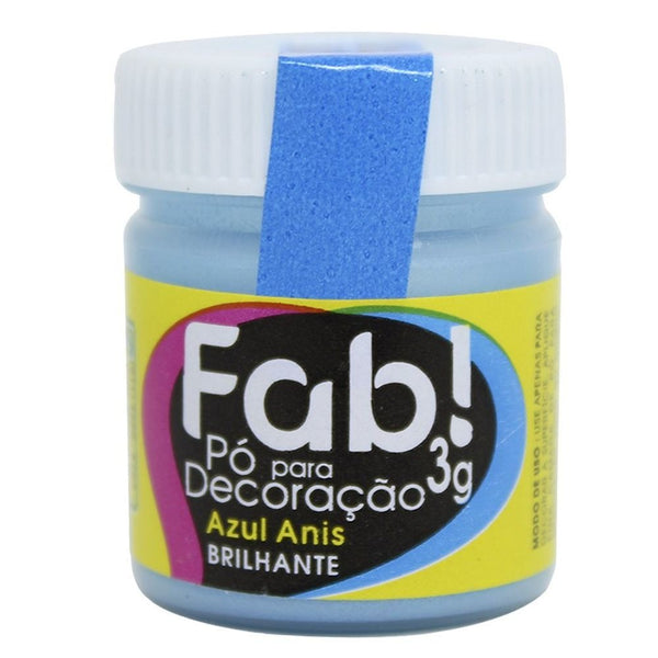 PÓ PARA DECORAÇÃO BRILHANTE AZUL ANIS 3G - FAB