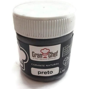 CORANTE HIDRO/LIPOSSOLÚVEL PRETO 2,5G - GRAN CHEF