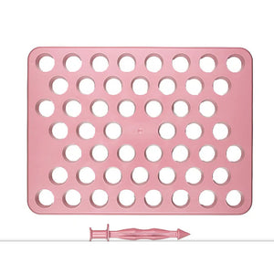 10386 PLACA PORCIONADORA C/ EMPURRADOR 2 EM1 12G ROSA BEBE - BLUE STAR