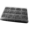 10985 CAIXA RETANGULAR PARA TRUFAS E BOMBONS COM 12 CAVIDADES PRETO 14273 - BWB