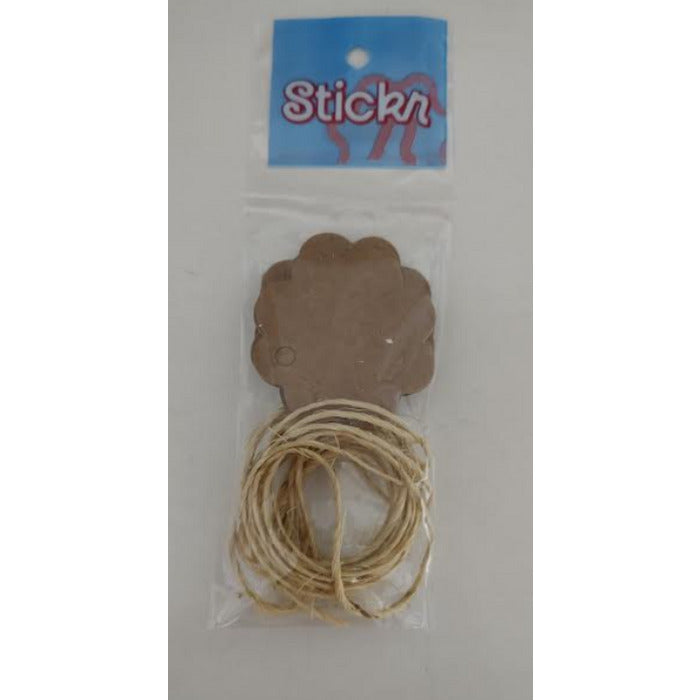 12304 TAG KRAFT FLOR COM 15 UND - STICKR