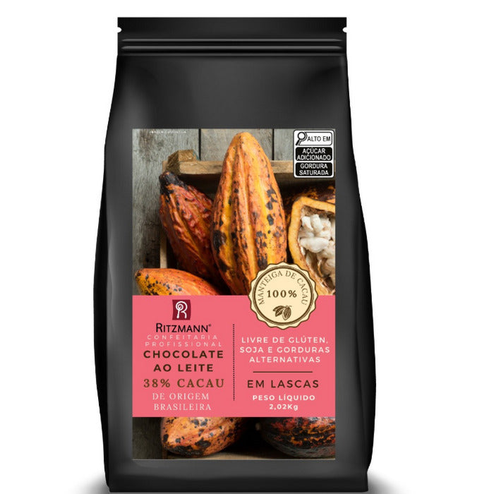0877 CHOCOLATE GOURMET AO LEITE 38% CACAU 1,01KG - RITZMANN