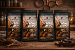 KIT 4 UNIDADES CACAU EM PÓ ALCALINO 100% CACAU 500g - RITZMANN