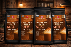KIT 4 UNIDADES CHOCOLATE EM PÓ 50% CACAU 1Kg - RITZMANN