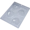 FORMA 3 PARTES COM SILICONE TRUFA CORAÇÃO LAPIDADO 9836 - BWB
