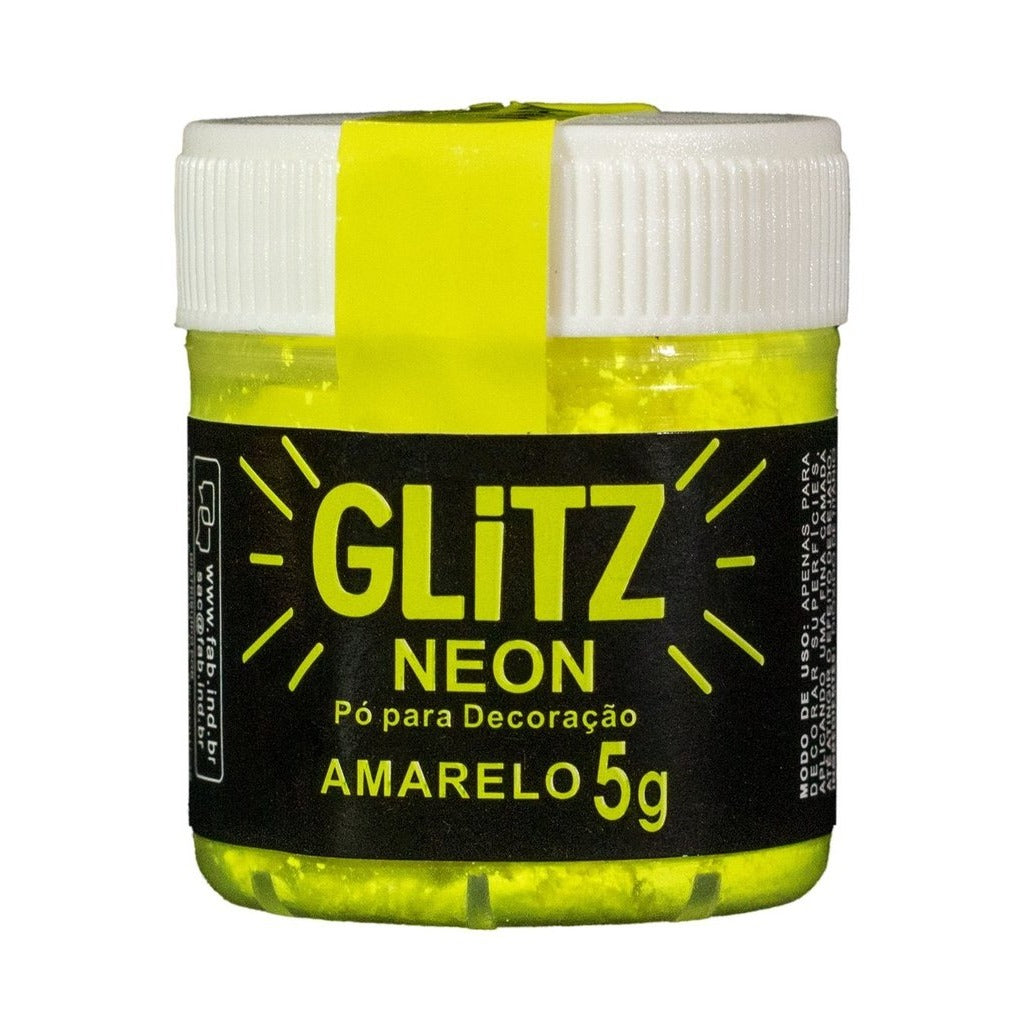 PÓ PARA DECORAÇÃO AMARELO NEON 5G - FAB