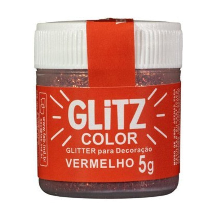 GLITTER PARA DECORAÇÃO VERMELHO  5G -FAB