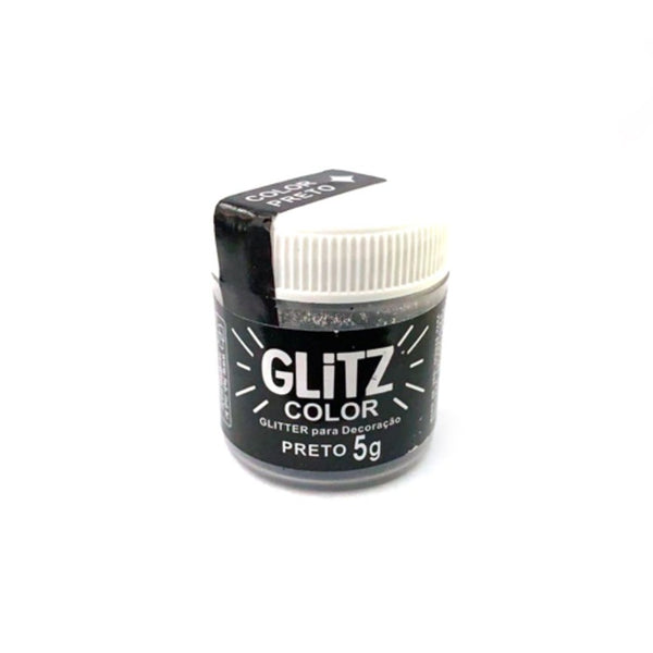 GLITTER PARA DECORAÇÃO PRETO 5G - FAB