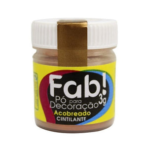 PÓ PARA DECORAÇÃO BRILHANTE ACOBREADO 3G - FAB
