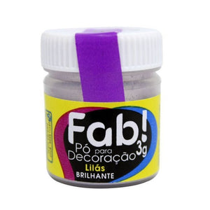 PÓ PARA DECORAÇÃO BRILHANTE LILÁS 3G - FAB