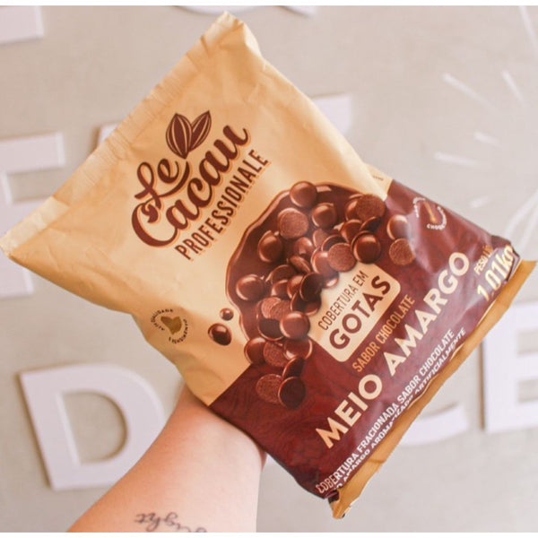 COBERTURA FRACIONADA MEIO AMARGO 1,01KG - LE CACAU