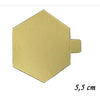 BASE LAMINADA DOURADA HEXAGONAL 5,5CM - JR5H - PRIME CHEF