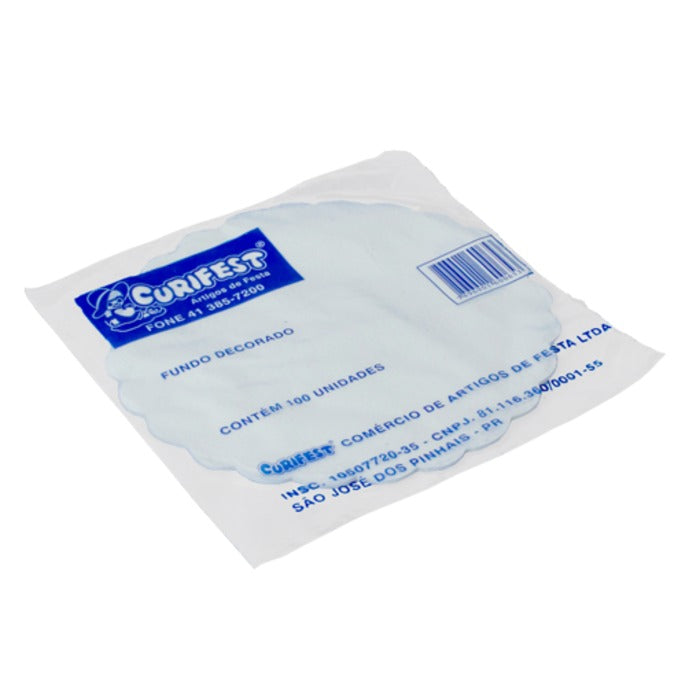 FUNDO RENDADO BRANCO N9 100 UND - CURIFEST