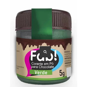 CORANTE EM PÓ PARA CHOCOLATE VERDE 5G - FAB