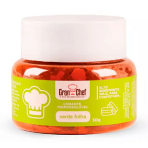 CORANTE HIDROSSOLÚVEL VERDE FOLHA 30G - GRAN CHEF