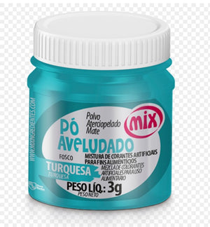PO AVELUDADO TURQUESA 3G MIX