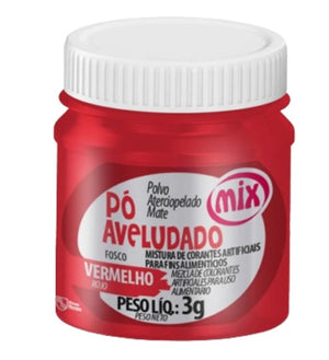 PO AVELUDADO VERMELHO 3G MIX
