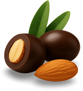 Drágeas de Amendoa com Chocolate 70% cacau