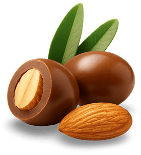 Drágeas de Amendoa com Chocolate ao leite