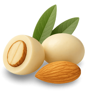 Drágeas de Amendoa com Chocolate Branco