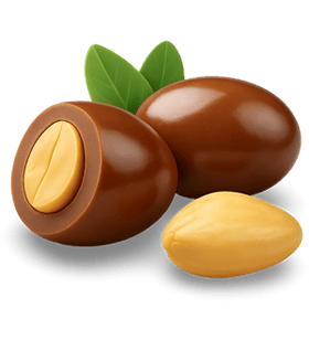 Drágeas de Amendoim com Chocolate ao leite