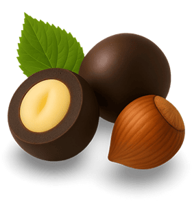 Drágeas de Avelã com Chocolate 70% cacau