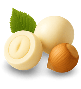 Drágeas de Avelã com Chocolate Branco