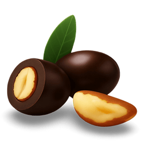 Drágeas de Castanha com Chocolate 70% cacau