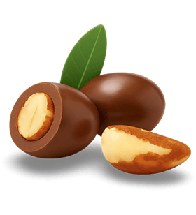 Drágeas de Castanha com Chocolate ao leite