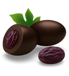 Drágeas de Uva com Chocolate 70% cacau