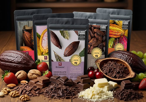 Linha de chocolates 100% manteiga de cacau