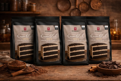 Kit 4 unidades Cacau em Pó Black/Preto 100% - cacau 500g
